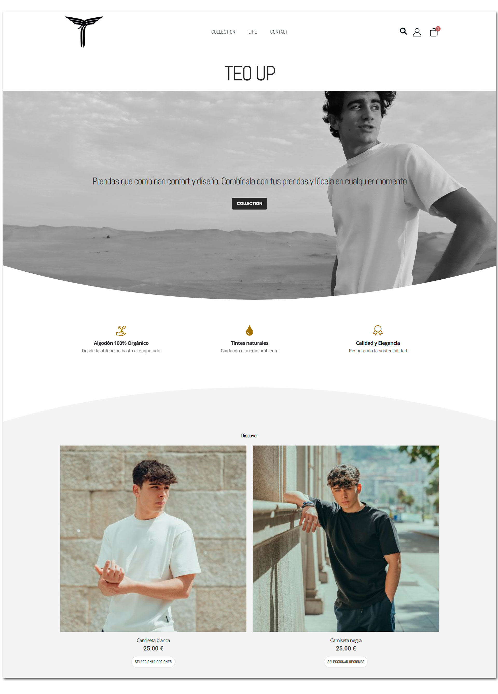 Teo Up, tienda online de camisetas
